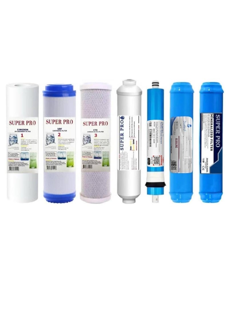 Super Pro 7 stage water Filter, High Quality Membrane Whole House Water Filter, 7 Stage water Filter, Sets of High Capacity RO Water Filter System - Image 3